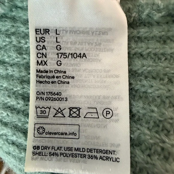 H&M Sage Green Crewneck Knit Sweater Dress - Picture 4 of 6